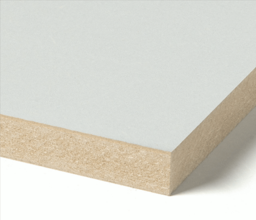 Broszeit Group Fibrabel Prime MDF-Platte für die Raumgestaltung und Möbelherstellung beidseitige industrielle Beschichtung mit weissem und gleichmaessigen UV-Primer