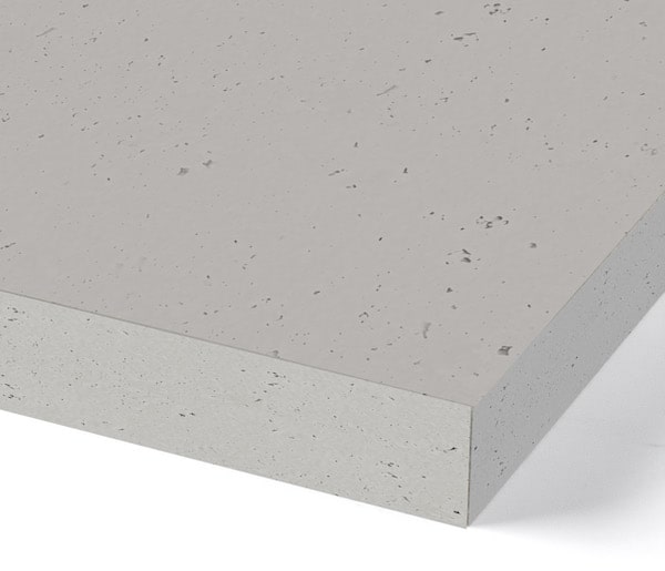 Broszeit Group Fibralux MR Grey Matt Modern Concrete Feuchtigkeitsbeständige, strukturelle MDF-Platte im Kern grau gefaerbt, beidseitig mit Digitaldruck in Betonoptik