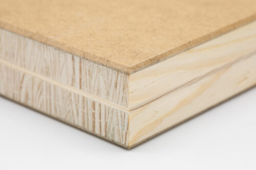 Broszeit Tischlerplatte staebchen 5-fach double-core mit hdf-deck